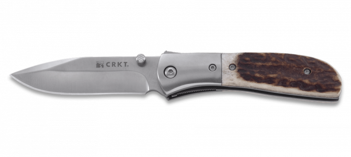 Полуавтоматический складной нож Carson M4 Stag, CRKT M4™-02S, сталь 8Cr13MoV Satin, рукоять олений рог