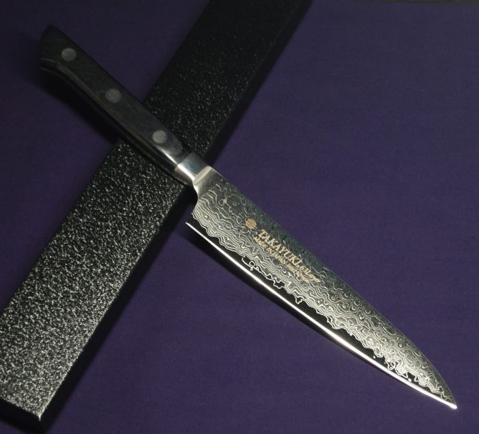 Нож кухонный универсальный 150 мм, Sakai Takayuki Damascus VG-10, 63 сл., pakkawood