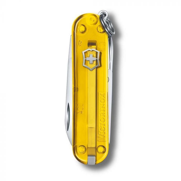 Нож Victorinox Classic SD Colors, Tuscan Sun (0.6223.T81G) жёлтый полупрозрачный, 7 функций 58мм