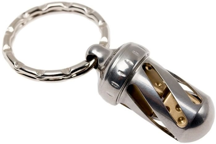 Брелок-капсула с игральными кубиками Acorn Dice Brass, Lion Steel, Нержавеющая сталь AISI 440, медь, L/DD OT