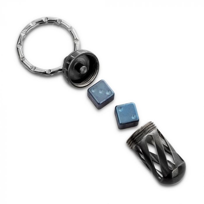 Брелок-капсула с игральными кубиками Acorn Dice Blue Titanium,Lion Steel, Нержавеющая сталь,синий, L/DD TiBL