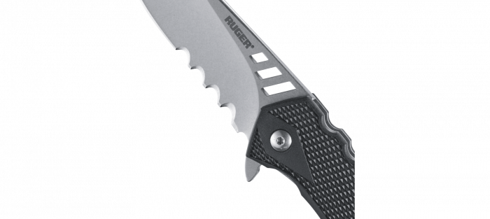 Складной нож CRKT Ruger® Follow-Through™, сталь 8Cr13MoV, рукоять термопластик GRN