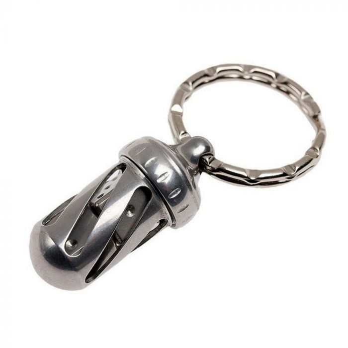 Брелок-капсула с игральными кубиками Acorn Dice Steel, Lion Steel, Нержавеющая сталь AISI 440, серебрянный, L/DD IN
